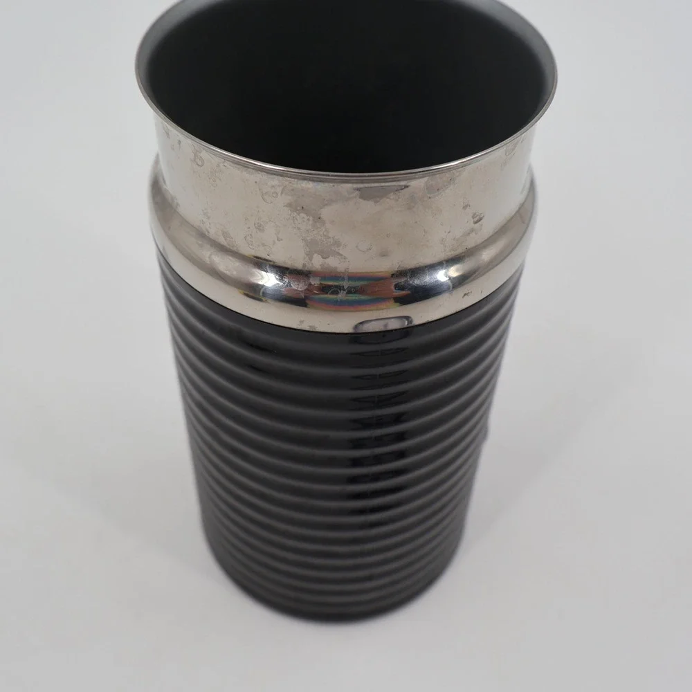 Nespresso Aeroccino3 Milk Frother Black Mod 3594 Ribbed Electric Steamer